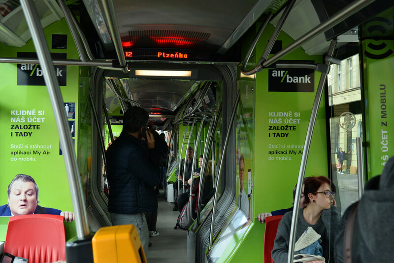 Polepy interiéru tramvají